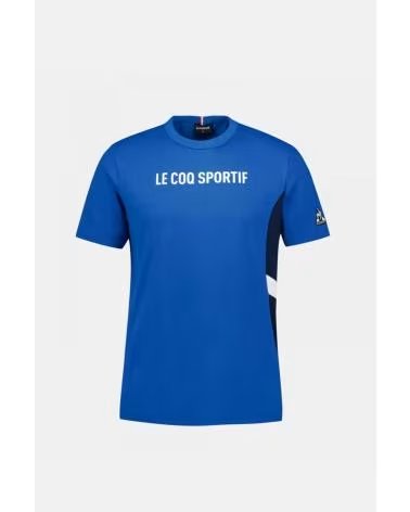 CAMISETA MANGA CORTA LE COQ SPORTIF CON LOGO AZUL