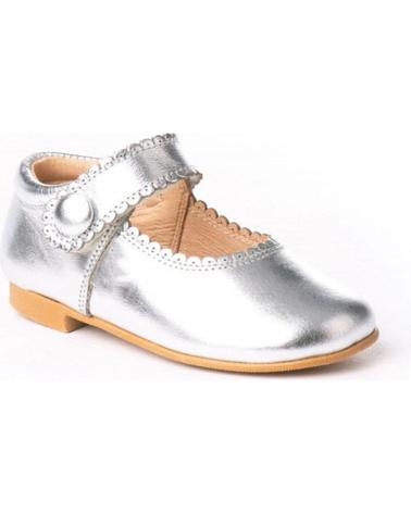 Sapatos de Menina ANGELITOS ZAPATO MERCEDITAS PIEL 1502 PLATA