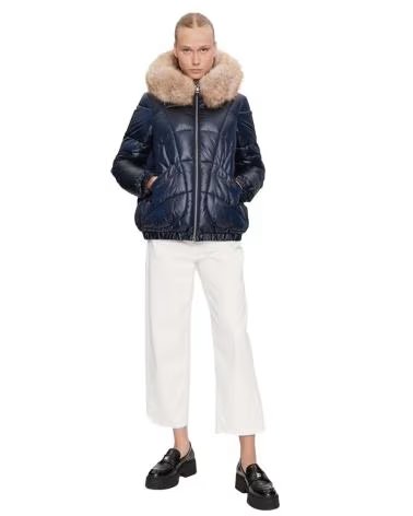 GEOX Abrigo Backsie en azul para mujer AZUL