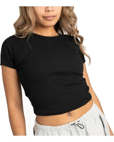 CONVERSE CAMISETA SLIM FIT ACANALADA BLACK