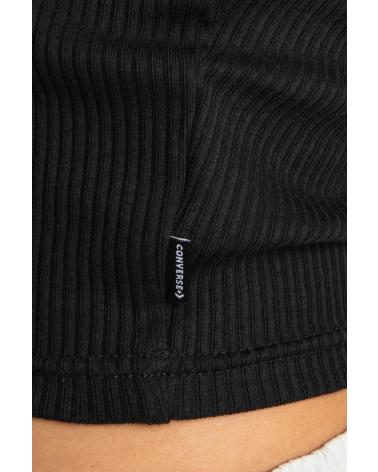 CONVERSE CAMISETA SLIM FIT ACANALADA BLACK