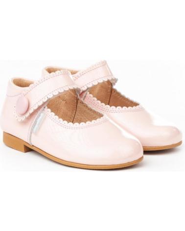 Sapatos de Menina ANGELITOS ZAPATO MERCEDITAS PIEL 1502-RS ROSA