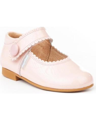 Sapatos de Menina ANGELITOS ZAPATO MERCEDITAS PIEL 1502-RS ROSA