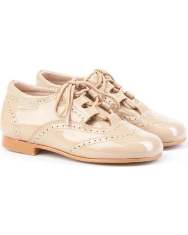 Chaussures pour Fille ANGELITOS ZAPATO INGLESITAS PIEL 1505 CAMEL