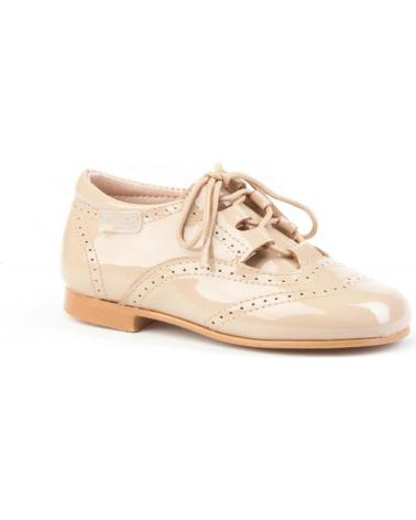 Chaussures pour Fille ANGELITOS ZAPATO INGLESITAS PIEL 1505 CAMEL