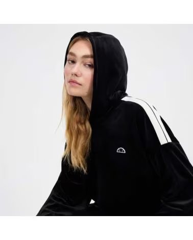ELLESSE MOLETOM COM CAPUZ IZZIE COM DETALHE DE FAIXAS LATERAIS BLACK