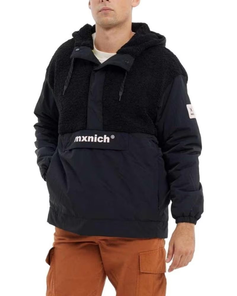 MUNICH GIACCA CON CAPPUCCIO E TASCA FRONTALE BLACK