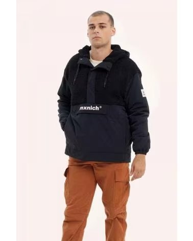 MUNICH GIACCA CON CAPPUCCIO E TASCA FRONTALE BLACK