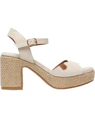 POPA SANDALIAS DE TACON DAIRA BOREAL ORO EN BEIGE PARA MUJER ORO BOREAL
