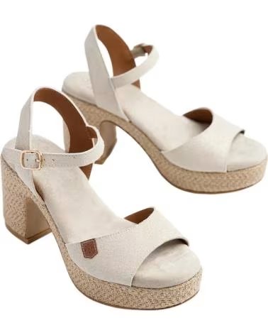 POPA SANDALIAS DE TACON DAIRA BOREAL ORO EN BEIGE PARA MUJER ORO BOREAL