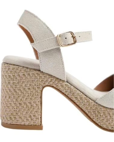 POPA SANDALIAS DE TACON DAIRA BOREAL ORO EN BEIGE PARA MUJER ORO BOREAL