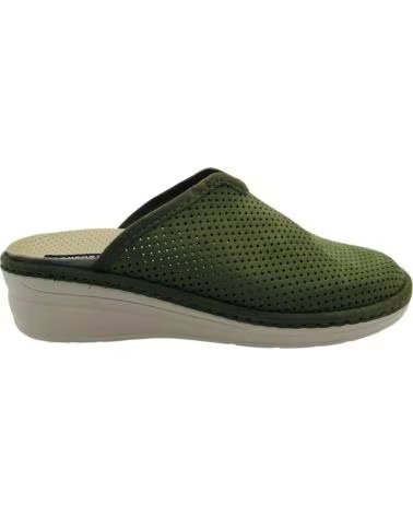 PINTURINES ZAPATILLA DE CASA DESTALONADA CON CUÑA MODELO 4026-A VERDE