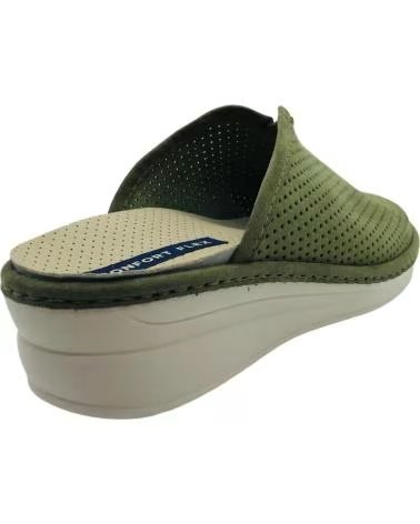 PINTURINES ZAPATILLA DE CASA DESTALONADA CON CUÑA MODELO 4026-A VERDE