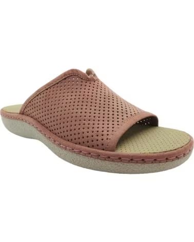 PINTURINES OPEN-BACK HOUSE SLIPPERS WITH PERFORATION MODEL 4028 ROSA