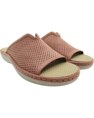 PINTURINES OPEN-BACK HOUSE SLIPPERS WITH PERFORATION MODEL 4028 ROSA