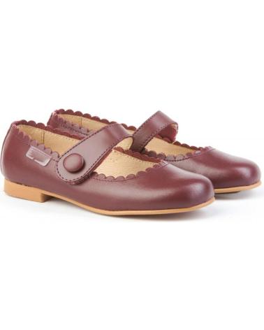 Ballerines pour Fille ANGELITOS ZAPATO FRANCESITAS PIEL 1512 BURDEOS