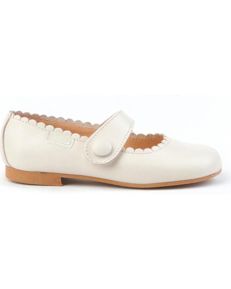 Zapatos de Niña ANGELITOS ZAPATO FRANCESITAS PIEL 1512-BG BEIGE