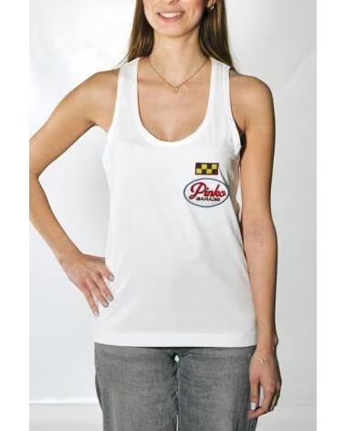 PINKO TOP SEM MANGAS NOEL COM REMENDOS Z05