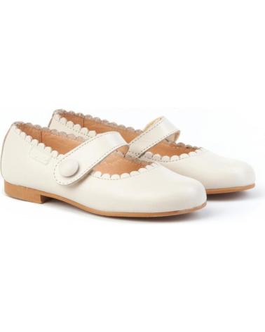 Zapatos de Niña ANGELITOS ZAPATO FRANCESITAS PIEL 1512-BG BEIGE