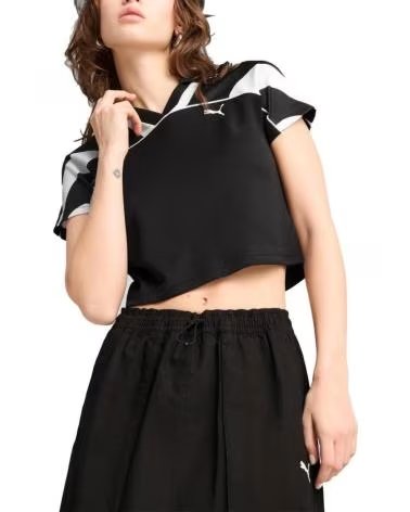 PUMA CAMISETA FUTURE ARCHIVE CON CUELLO EN V BLACK