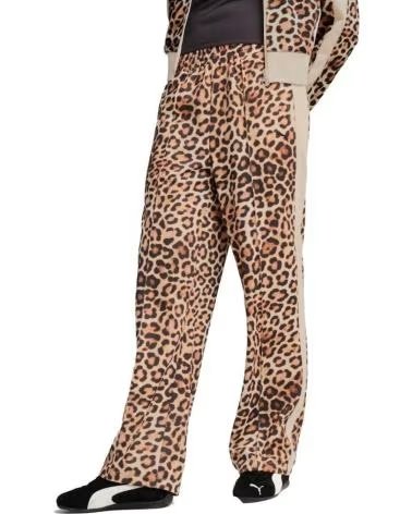 PUMA PANTALÓN ESTAMPADO ANIMAL PRINT CON BANDAS LATERALES BEIGE