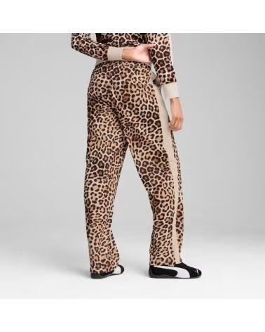 PUMA PANTALÓN ESTAMPADO ANIMAL PRINT CON BANDAS LATERALES BEIGE