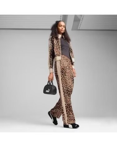 PUMA PANTALÓN ESTAMPADO ANIMAL PRINT CON BANDAS LATERALES BEIGE