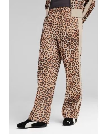 PUMA PANTALÓN ESTAMPADO ANIMAL PRINT CON BANDAS LATERALES BEIGE