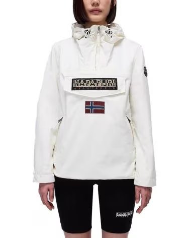 NAPAPIJRI GIACCA RAINFOREST DONNA BIANCO WHITE