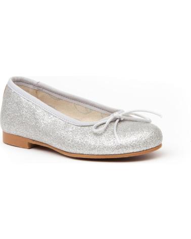 Zapatos de Niña ANGELITOS BAILARINA PIEL 1560 PLATA