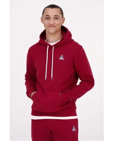 LE COQ SPORTIF SUDADERA CON CAPUCHA 2510030 EN PARA HOMBRE ROJO
