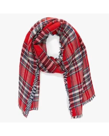 ABBACINO ÉCHARPE ABBACINO MODÈLE 90671AB MOTIF TARTAN VLUE