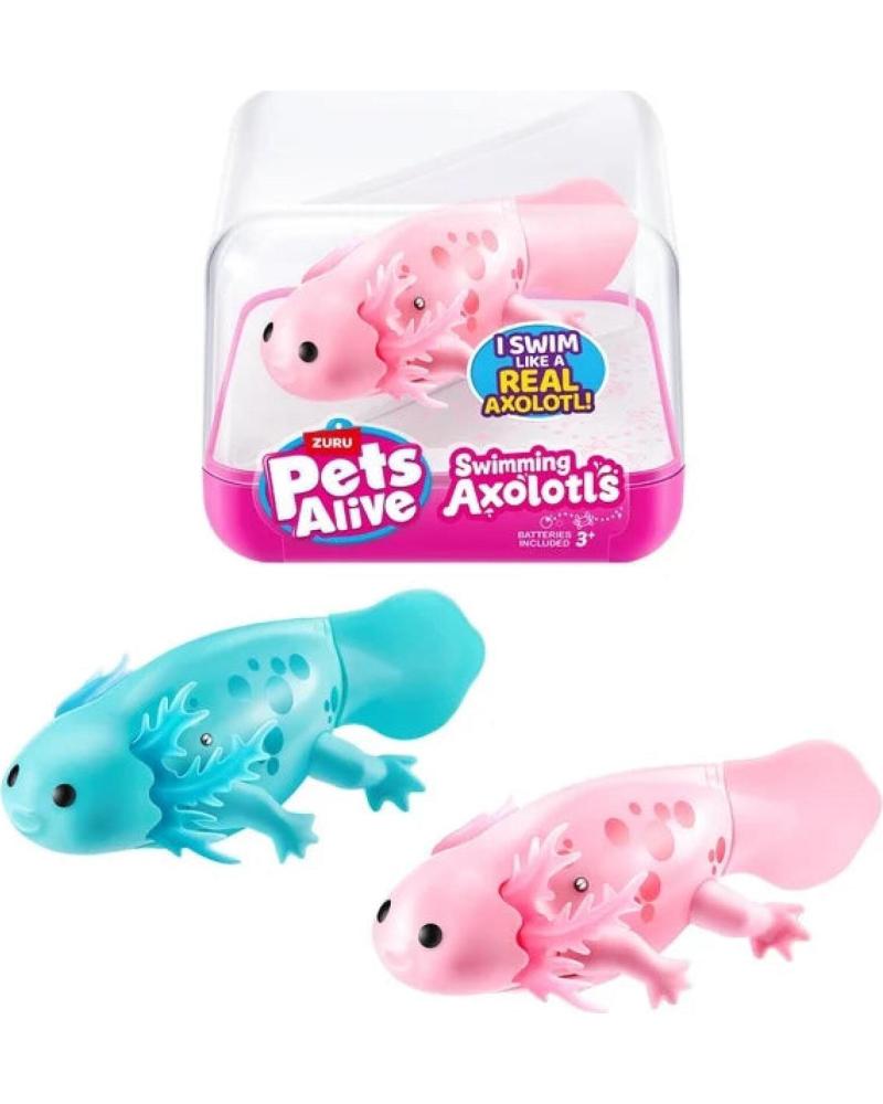 TOY PLANET PETS ALIVE AXOLOTL INTERACTIVO CON ACUARIO MULTICOLOR