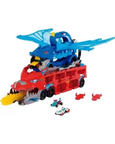 MATTEL GAMES HOT WHEELS DRAGON BLAST TRANSPORTER LANZADOR MULTICOLOR