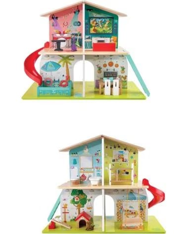 MATTEL GAMES MAISON DE POUPÉE MODULAIRE AVEC TOBOGGAN ET ACCESSOIRES MULTICOLOR
