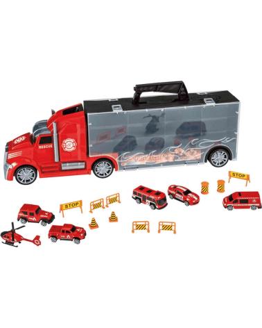 TOY PLANET MALETÍN TRANSPORTADOR DE VEHÍCULOS DE EMERGENCIA CON ACCESORIOS ROJO