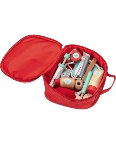 TOY PLANET ARZTKOFFER FÜR KINDER MIT 10 HOLZZUBEHÖRTEILEN MULTICOLOR