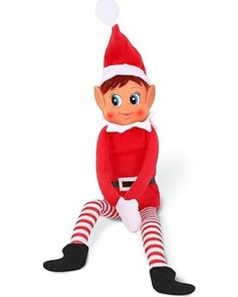 TOY PLANET MUÑECO ELFO NAVIDEÑO ARTICULADO CON GORRO Y MEDIAS ROJO