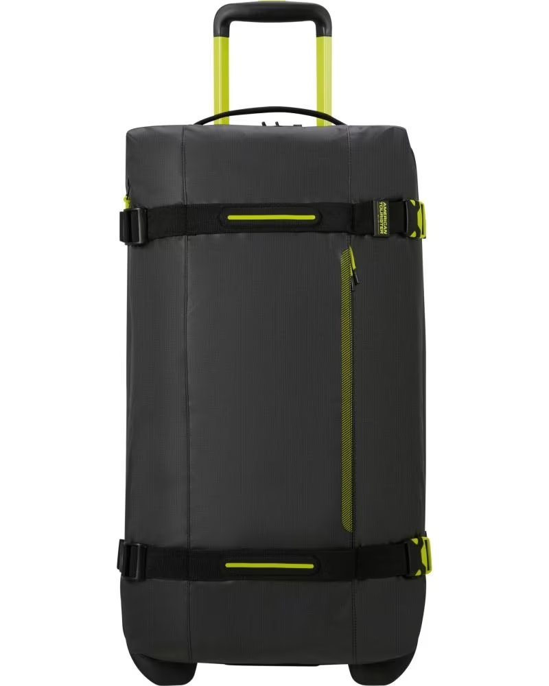 AMERICAN TOURISTER REISEKOFFER MIT ROLLEN UND KOMPRESSIONSRIEMEN AMERICAN TOURISTER BLACK