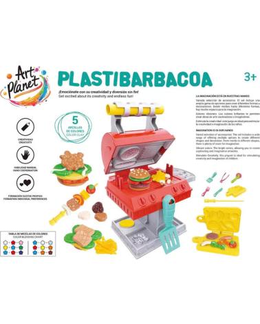 TOY PLANET SET DE BARBACOA CREATIVA CON PLASTILINA MULTICOLOR