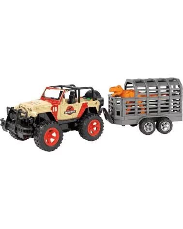 TOY PLANET GELÄNDEWAGEN FERNGESTEUERT MIT ANHÄNGER UND DINOSAURIER-FIGUR MULTICOLOR