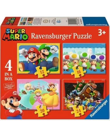 RAVENSBURGER RAVENSBURGER SUPER MARIO 4 PUZZLES EN 1 MULTICOLOR