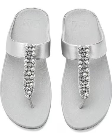 FITFLOP SANDALIAS FINO PEARLS CON CRISTALES PLATA