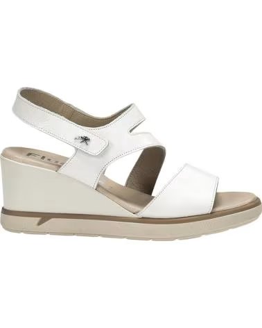 FLUCHOS WEDGE SANDAL WITH CRISSCROSS STRAPS F1973 BLANCO