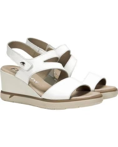 FLUCHOS WEDGE SANDAL WITH CRISSCROSS STRAPS F1973 BLANCO