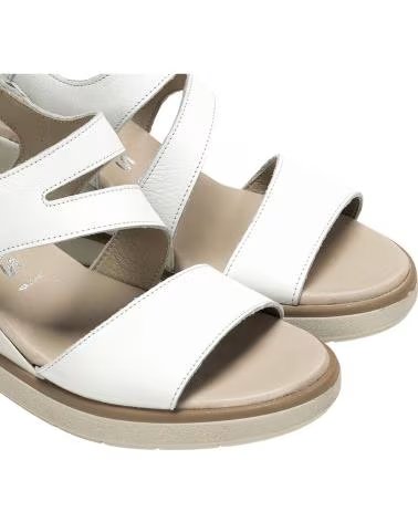 FLUCHOS WEDGE SANDAL WITH CRISSCROSS STRAPS F1973 BLANCO