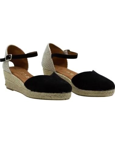 CABRERA WEDGE ESPADRILLES 55-3 WITH ANKLE STRAP NEGRO