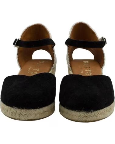 CABRERA WEDGE ESPADRILLES 55-3 WITH ANKLE STRAP NEGRO