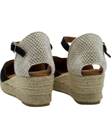CABRERA WEDGE ESPADRILLES 55-3 WITH ANKLE STRAP NEGRO