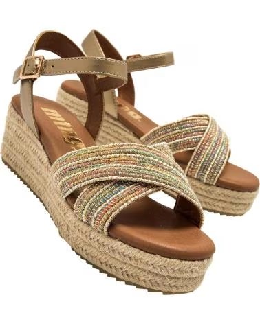 MTNG KEILSANDALE 59553 MIT GEKREUZTEN RIEMEN UND JUTE-OPTIK MULTICOLOR